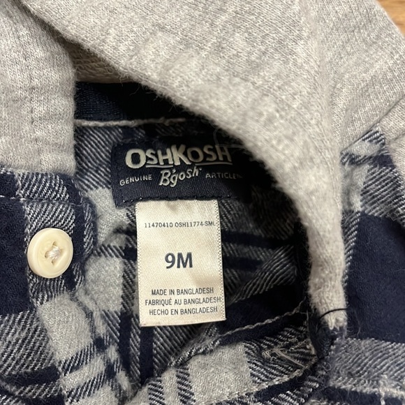 Baby boy flannel with hood - Picture 4 of 4